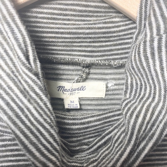 Madewell Slim Turtleneck Top in Stripe M - Picture 4 of 6